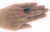 Rainforest - Art Deco Sterling Silver Chrysoprase Ring (ADR210)