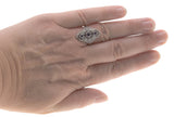 Purple Rain - Estate Sterling Silver Natural Amethyst & Seed Pearl Filigree Ring (ER209)