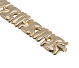 Links Of Gold - Vintage Gold Tone Fancy Link Bracelet (VB059)