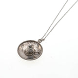 Olé  -  Vintage Sterling Silver Sombrero Hat Pendant & Chain (VP097)