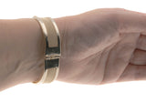 La Vie En Rose - Vintage Gold Tone Genuine Cultured Pearl Mesh Bangle Bracelet (VB058)