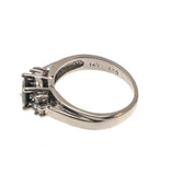 Roses Are Red Sapphires Are Blue - Vintage 14K White Gold Sapphire & Diamond Ring (VR588)