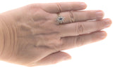 Marquise Contrast - Vintage 10K Gold Sapphire & Diamond Marquise Cluster Ring (VR626)