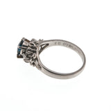 Blue Royale - Vintage Retro Platinum Ceylon Blue Sapphire & Diamond Ring (VR612)