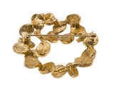 Jewelled Wreath - Vintage D'Orlan Gold Plated Enamel Brooch (VBR034)