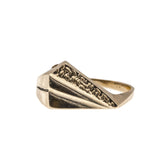 Retro Elegance - Vintage 10K Gold Fan Ring (VR570)