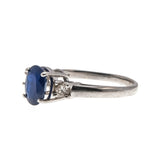 Timeless & Classic - Vintage 14K White Gold Sapphire & Diamond Ring (VR586)
