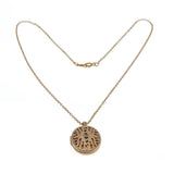 Sentimental Intricacies - Vintage 9K Gold & Crystal Silk Lined Filigree Locket (VP139)