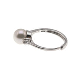 Treasure Island - Estate Sterling Silver Freshwater Pearl & CZ Ring (ER228)