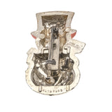 Let It Snow - Vintage Retro Silver & Plastic Hong Kong Snowman Brooch (VBR022)