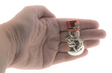 Let It Snow - Vintage Retro Silver & Plastic Hong Kong Snowman Brooch (VBR022)