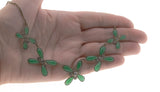 Garden Stroll - Edwardian Brass Chrysoprase & Paste Necklace (EDN020)