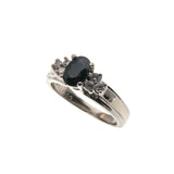 Roses Are Red Sapphires Are Blue - Vintage 14K White Gold Sapphire & Diamond Ring (VR588)