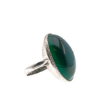 Rainforest - Art Deco Sterling Silver Chrysoprase Ring (ADR210)