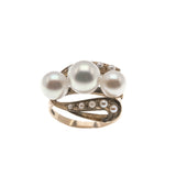 Sea Spray -  Vintage 14K Gold Cultured Pearl Ring (VR564)