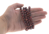 Aubergine Treasure - Vintage Genuine Cultured Pearl Jewelled Tone Pearl Necklace  (VN081)