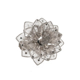Flower Delicacy - Art Deco 900 European Silver Floral Filigree Brooch (ADBR006)