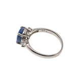 Galaxy - Vintage Platinum Black Opal & Asscher Cut Diamond (VR611)