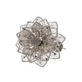 Flower Delicacy - Art Deco 900 European Silver Floral Filigree Brooch (ADBR006)