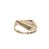 Retro Elegance - Vintage 10K Gold Fan Ring (VR570)