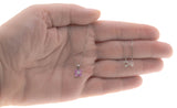 Petite Fleur - Vintage 10K/14K White Gold Pink Sapphire, Diamond Pendant & Chain (VP128)
