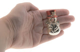 Let It Snow - Vintage Retro Silver & Plastic Hong Kong Snowman Brooch (VBR022)