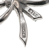 Stylized Bow - Vintage Signed Boucher Silver Tone Crystal Rhinestone Brooch (VBR063)