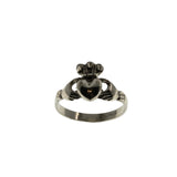 A Ghrá - Vintage 10K White Gold Irish Claddagh Ring (VR969)