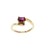 Vintage Sweet - Vintage 10K Gold Ruby Bypass Ring (VR971)