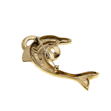 Playtime - Vintage Signed 'BUTLER' Gold Plated Austrian Swarovski Crystal Rhinestone Dolphin Brooch (VBR263)