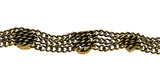 Renaissance Revival - Vintage Gold Plated Glass Jewelled Triple Chain Link Bracelet (VB112)