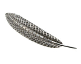 Elegant - Vintage Signed 'Avon' Silver Tone Crystal Rhinestone Feather Brooch (VBR266)