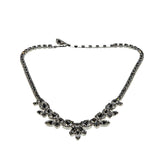 Exuberant - Vintage Signed 'Sherman' Rhodium Plated Austrian Swarovski Crystal Rhinestone Necklace (VN197)