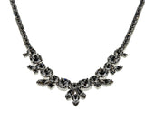 Exuberant - Vintage Signed 'Sherman' Rhodium Plated Austrian Swarovski Crystal Rhinestone Necklace (VN197)