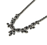 Exuberant - Vintage Signed 'Sherman' Rhodium Plated Austrian Swarovski Crystal Rhinestone Necklace (VN197)