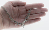 Exuberant - Vintage Signed 'Sherman' Rhodium Plated Austrian Swarovski Crystal Rhinestone Necklace (VN197)