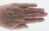 You're A Keeper - Edwardian English 9K Rose Gold Carved 'Forget Me Knot' Carved Floral Foliate 'Keeper' Ring (EDR075)