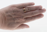 You're A Keeper - Edwardian English 9K Rose Gold Carved 'Forget Me Knot' Carved Floral Foliate 'Keeper' Ring (EDR075)