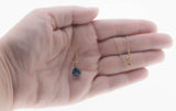 Blue Lagoon- Vintage 10K Gold Trillion Cut Natural London Blue Topaz Pendant & Chain (VP236)