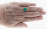 Mesmerize - Estate Sterling Silver Green Opal & Seed Pearl Ring (ER365)