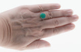 Mesmerize - Estate Sterling Silver Green Opal & Seed Pearl Ring (ER365)