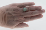 Opalescent Daydream - Estate Sterling Silver Opal Open-Work Flower & Foliage Ring (ER366)