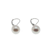 Classic & Versatile - Estate 14K White Gold Pearl Dangly Earrings (EE231)