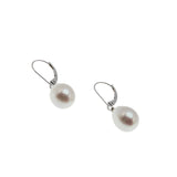 Classic & Versatile - Estate 14K White Gold Pearl Dangly Earrings (EE231)