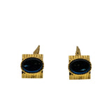 Forsyth - Vintage Gold Plated Blue Stone Double Pair Of Cuff Links In The Original Box (VA015)