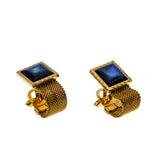 Forsyth - Vintage Gold Plated Blue Stone Double Pair Of Cuff Links In The Original Box (VA015)