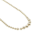 A Touch Of Class - Vintage Brass Faux Pearl Necklace Strand (VN200)