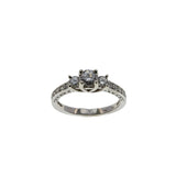 All In White - Estate 14K White Gold Natural Diamond Engagement Ring (ER367)