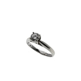 One & Only - Vintage 18K White Gold Natural Diamond Solitaire Engagement Ring (VR978)