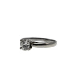 One & Only - Vintage 18K White Gold Natural Diamond Solitaire Engagement Ring (VR978)